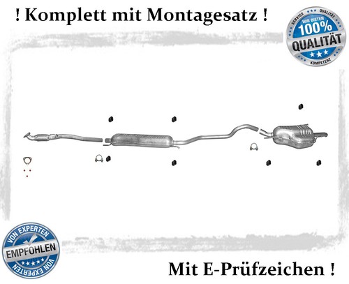 Auspuffanlage für opel - auspuffanlage,